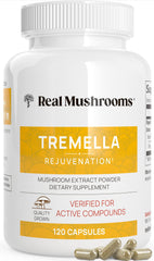 Front packaging shot of Real Mushrooms Tremella Mushroom Extract 120 count