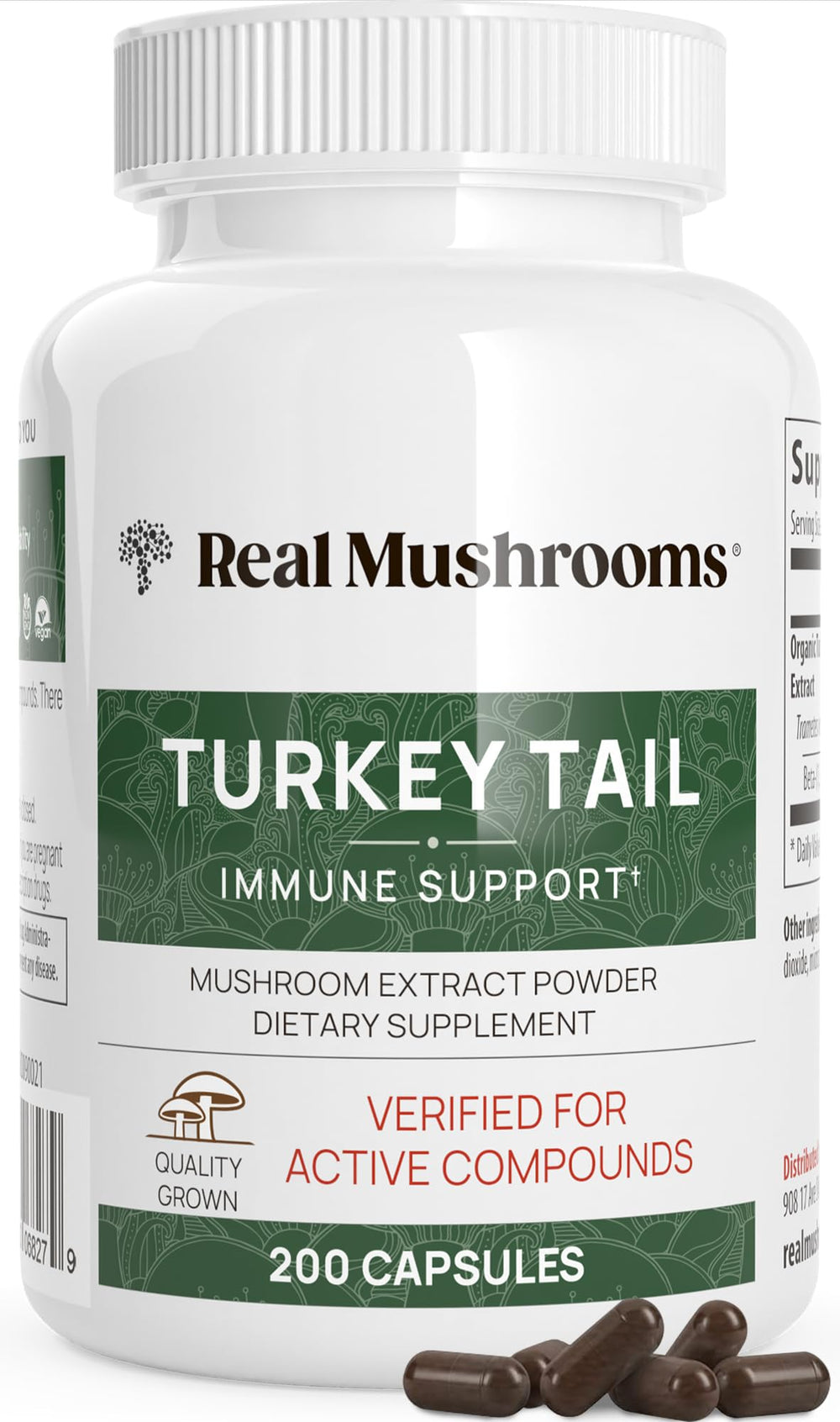 Packaging image for Real Mushrooms Turkey Tail Capsules