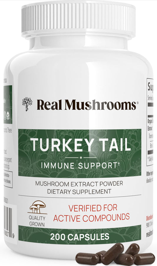 Packaging image for Real Mushrooms Turkey Tail Capsules