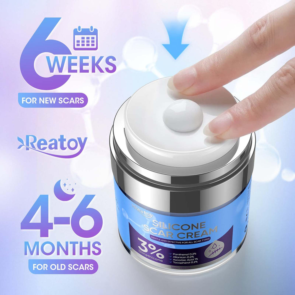 Reatoy scar cream used on new scar area for protection