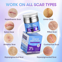 Reatoy silicone scar cream applied to older scar area