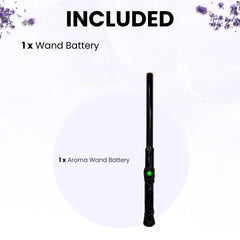 Portable diffuser wand shown fitting in a pocket or bag