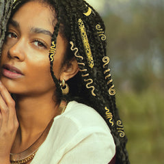RechicGu gold dreadlocks decorations suitable for parties and weddings.