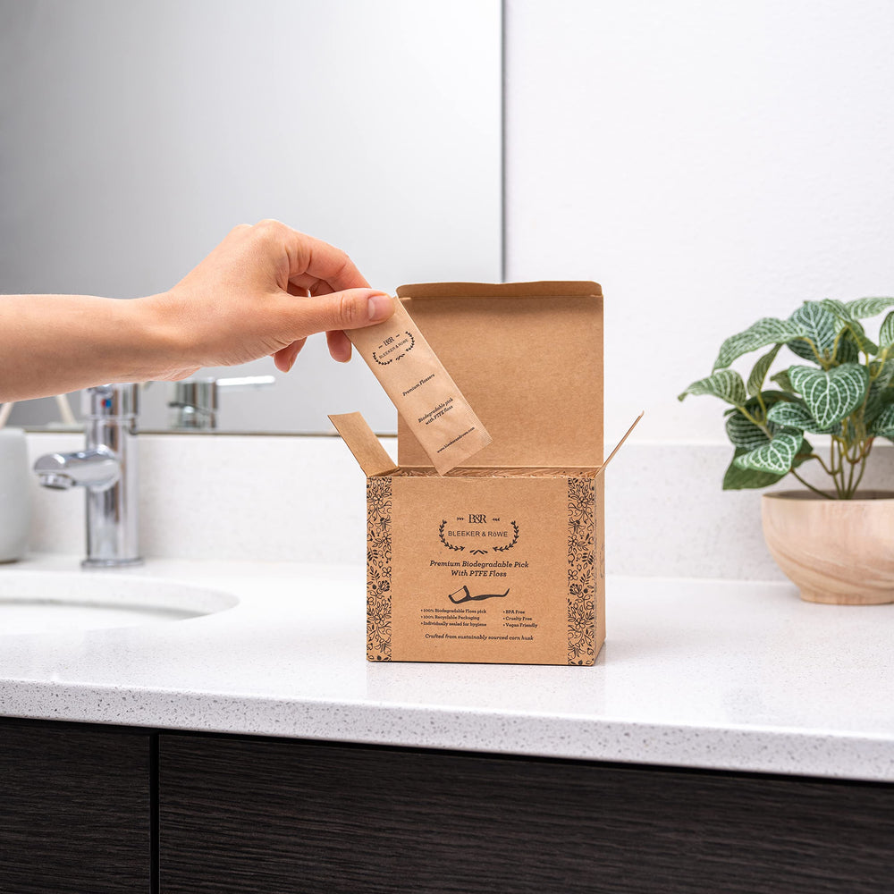 Recyclable box for storing floss picks