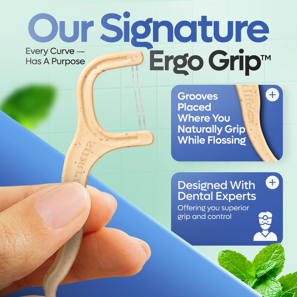 Recyclable packaging for SmartLifeco floss picks.