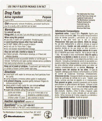 Front view of Red Cross Toothache Drops bottle with label