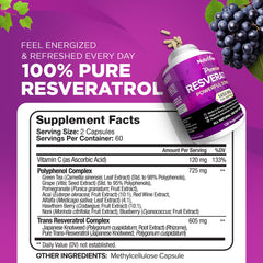 Ingredients including red grape skin, berries, and Japanese knotweed