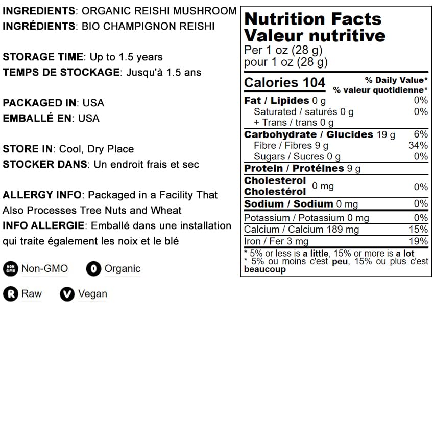 12 oz packaging of Food to Live Red Reishi Mushroom Powder