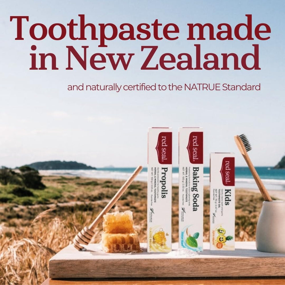 Product arranged with mint leaves and branding
