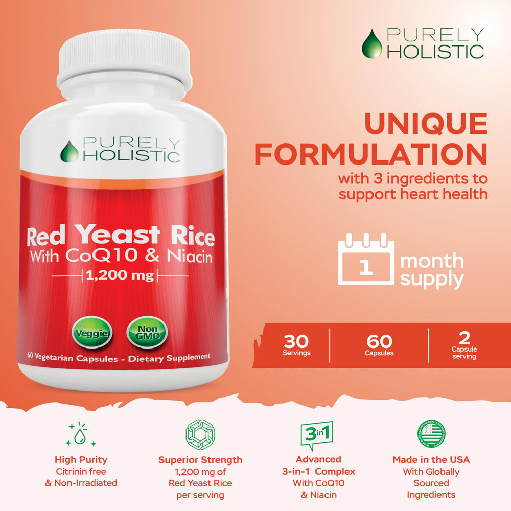 Red Yeast Rice supplement label showing citrinin-free formula