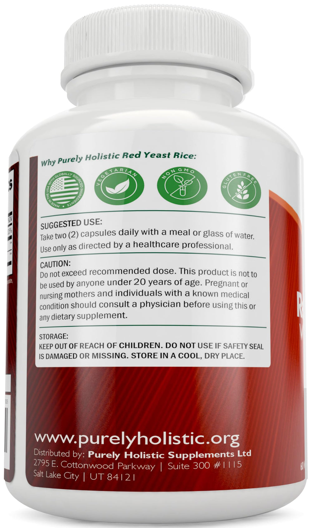 Quality testing and purity seals for Purely Holistic Red Yeast Rice