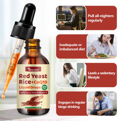 Supplement facts panel for Red Yeast Rice with CoQ10 drops