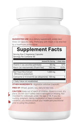 Bottle of 240 veggie capsules for 4-in-1 heart health formula
