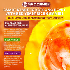 Non-GMO, gluten-free and soy-free gummy bottle