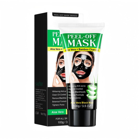 Redcool Aloe & Bamboo Charcoal Mask tube ready to hydrate and purify the skin.