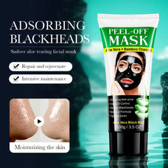 Close-up of hydrated, soft skin after using Redcool Aloe & Bamboo Charcoal Mask.