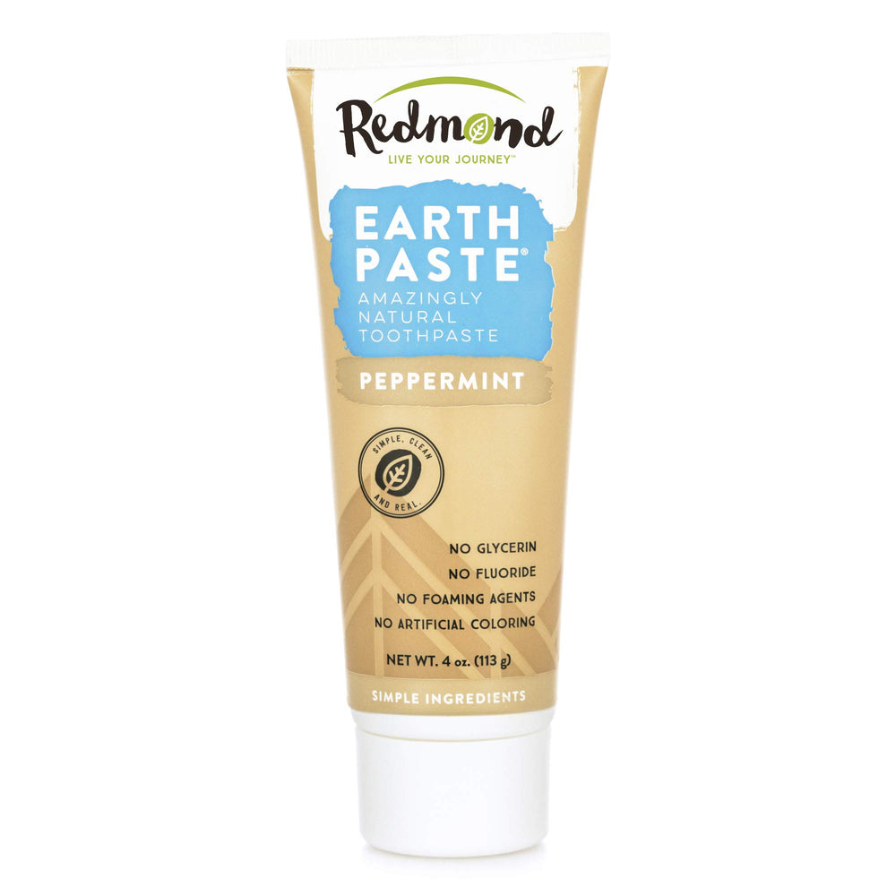 REDMOND Earthpaste peppermint 4 oz triple-pack front view