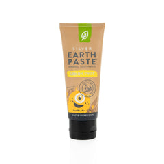Front view of Redmond Earthpaste with Silver Lemon Twist toothpaste tube, 4 oz