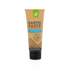 Front view of Redmond Earthpaste with Silver Peppermint 4 oz tube