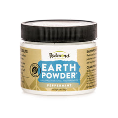 Redmond Earthpowder peppermint jar with label