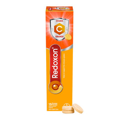 Redoxon Orange Vitamin C effervescent tablets bottle close-up