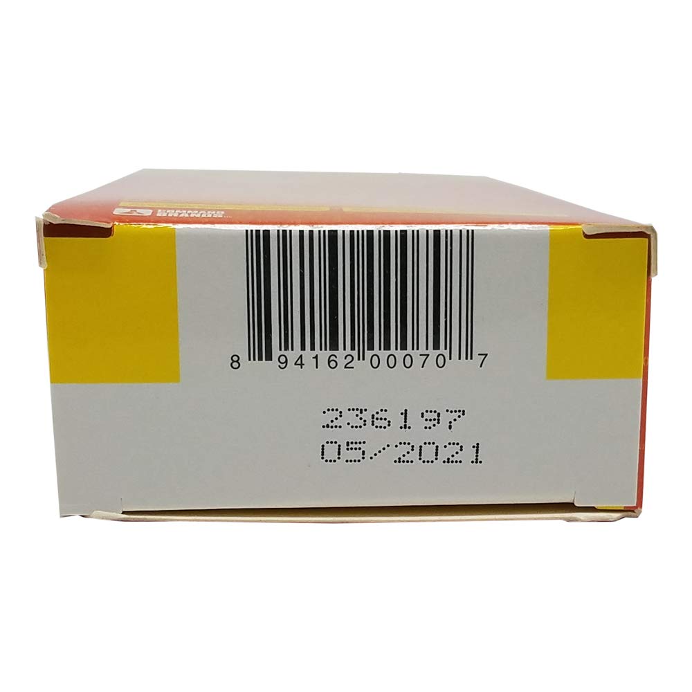 Nutrition and ingredients label on Redoxon Orange Vitamin C with Zinc packaging