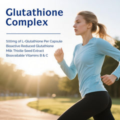 Close-up of reduced glutathione 500mg capsule