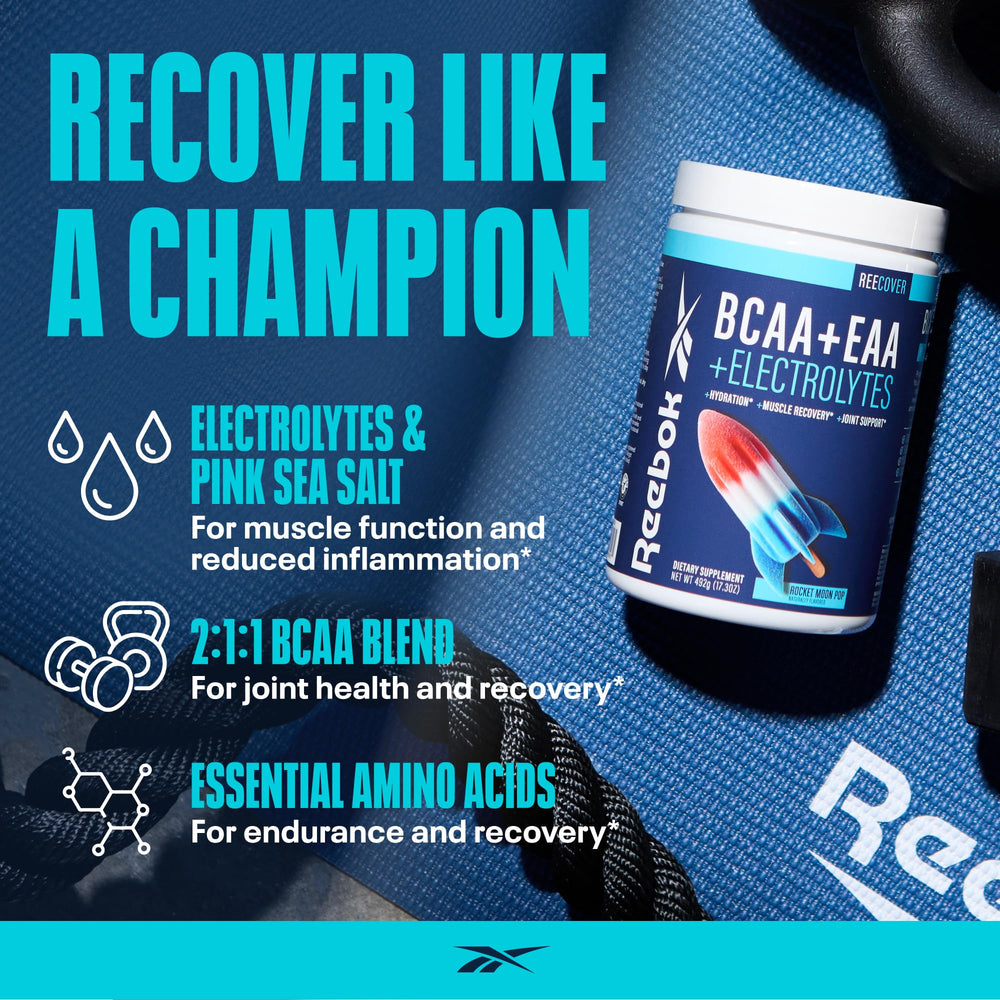 Reebok REECover label front with flavor and nutrition details