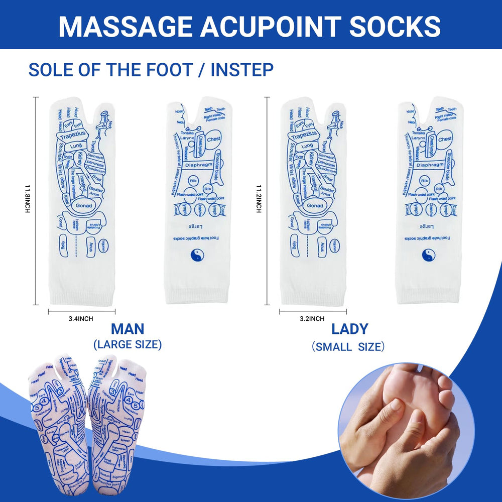 Lifestyle scene showing relaxed feet after using reflexology socks