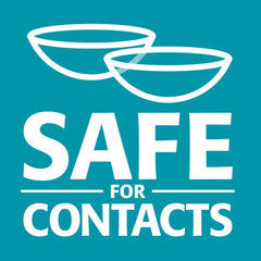 Applying eye drops to relieve dryness for contact lens wearers