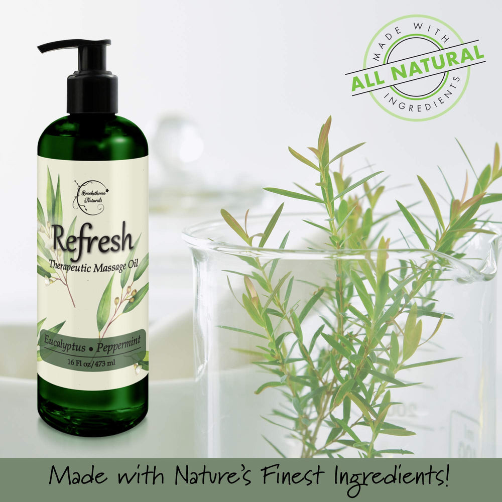 Massage session using Refresh Massage Oil for deep tissue massage
