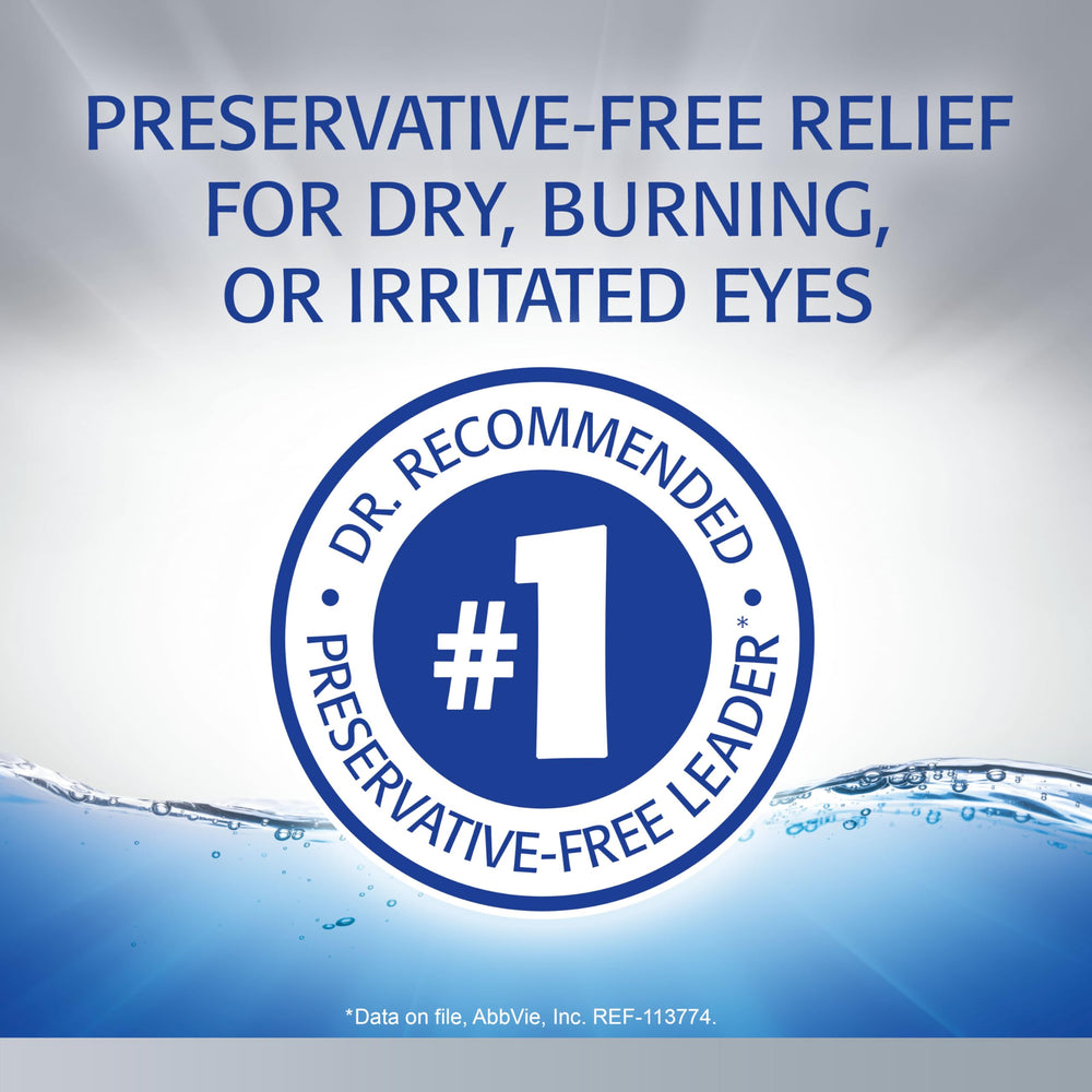 Refresh Optive Advanced single-use vials ready for on-the-go hydration.