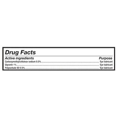 Refresh Optive Mega-3 eye moisture application demonstrates quick relief.