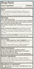 Refresh Plus eye drops vial close-up highlights single-use convenience for fresh lubrication.