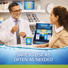 Refresh Relieva PF graphic illustrating Hydrocell technology for hydration.