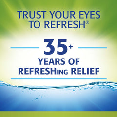 Refresh Relieva PF Xtra drops in eye closeup for soothing comfort.