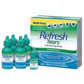 Refresh Tears bottle pour shows easy application for lasting eye lubrication.