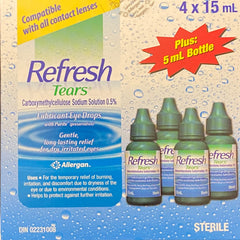 Refresh Tears pack front shows convenient multi-pack for home and travel.