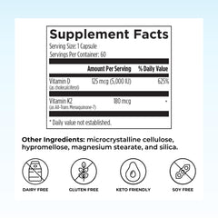 Close-up of vitamin D3 5000 IU softgel capsule from Reignite Wellness