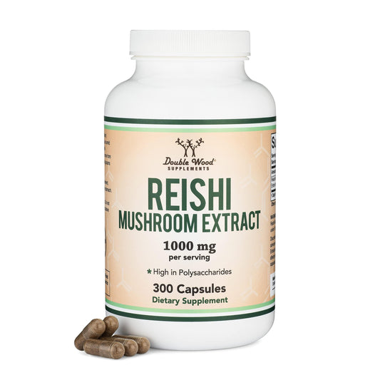 Double Wood Reishi Mushroom Capsules bottle