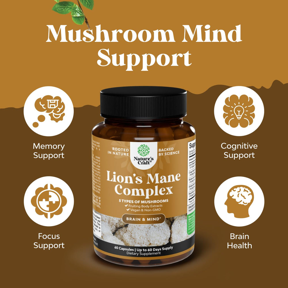 Maitake and reishi extract in brain health supplement