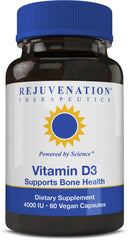 Rejuvenation Therapeutics Vitamin D3 4000IU bottle with 60 vegan capsules