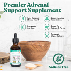 Rejuvica Health Active Adrenal label detail lists Ashwagandha, Holy Basil, Rhodiola
