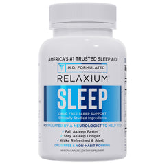 Relaxium Sleep Aid bottle with 60 vegan capsules