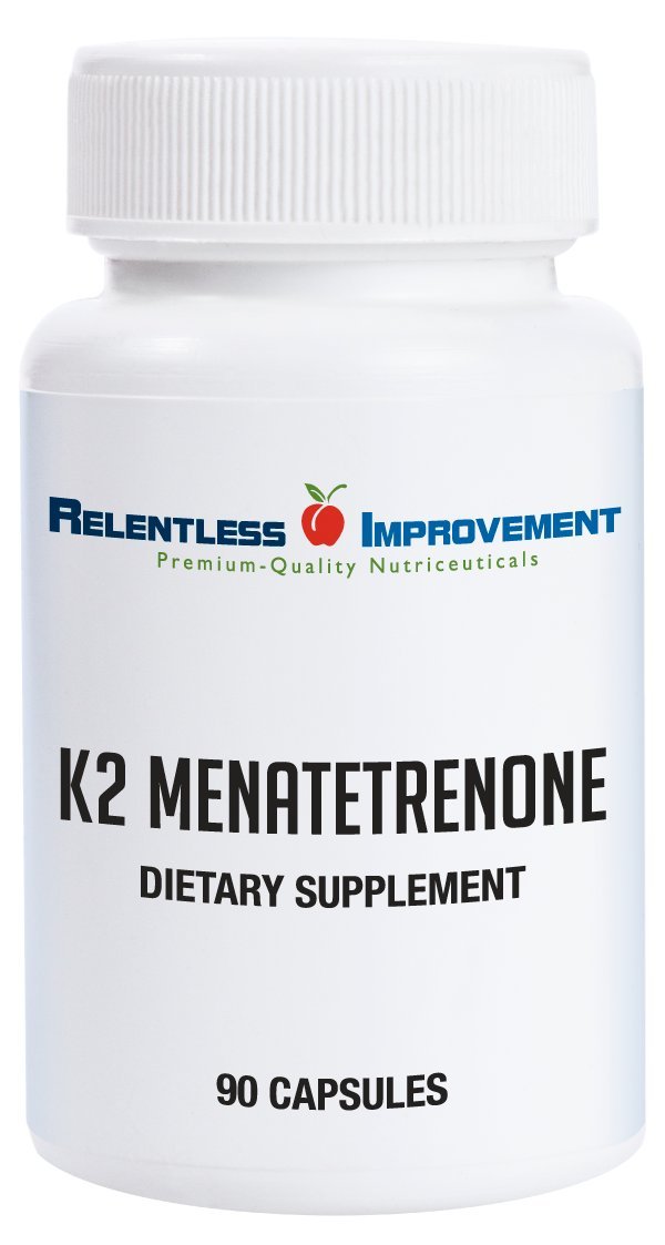 Relentless Improvement Vitamin K2 MK4 15,000 mcg vegan capsule front view