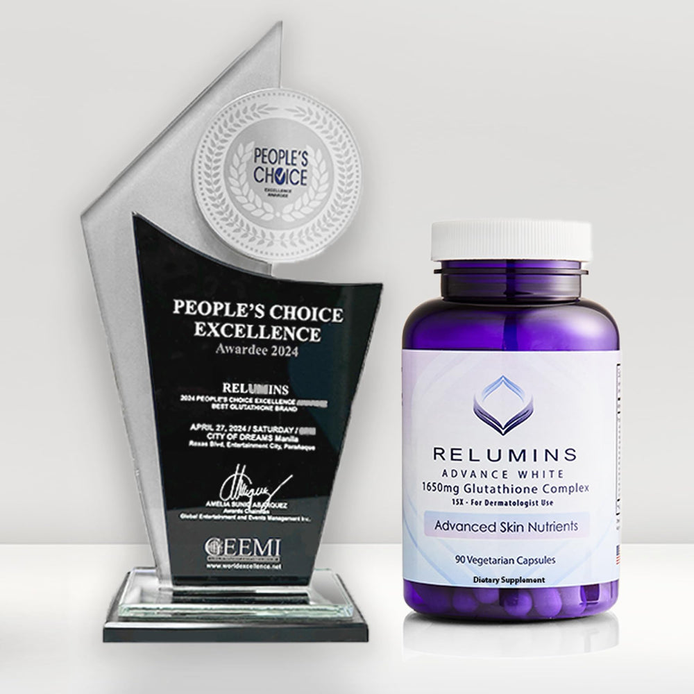 Relumins Made in USA and cGMP facility certification badge on packaging