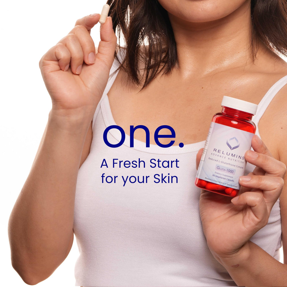 Ingredients panel on Relumins Gluta 1000 packaging