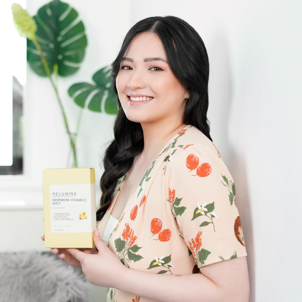 Close-up of Relumins Lemon Vitamin C Shot 25ml sachet
