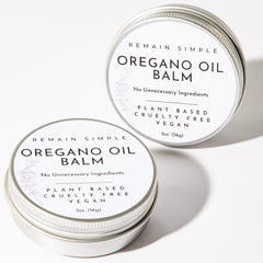 Natural ingredients set for Remain Simple Oregano Balm: coconut oil, shea butter, cocoa butter