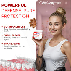 Made in USA remineralizing tooth powder bottle image